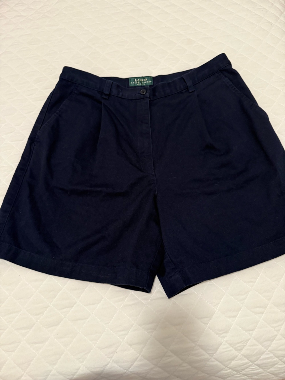 Lauren Ralph Lauren Navy Women’s pleated Shorts relaxed fit size 12P